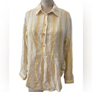 By Anthropologie Side-Button Tunic Top sz XS